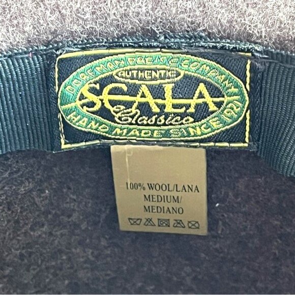 Scala Women's Four Seasons 100% Wool Felt Fedora Hat Size M - Picture 8 of 8